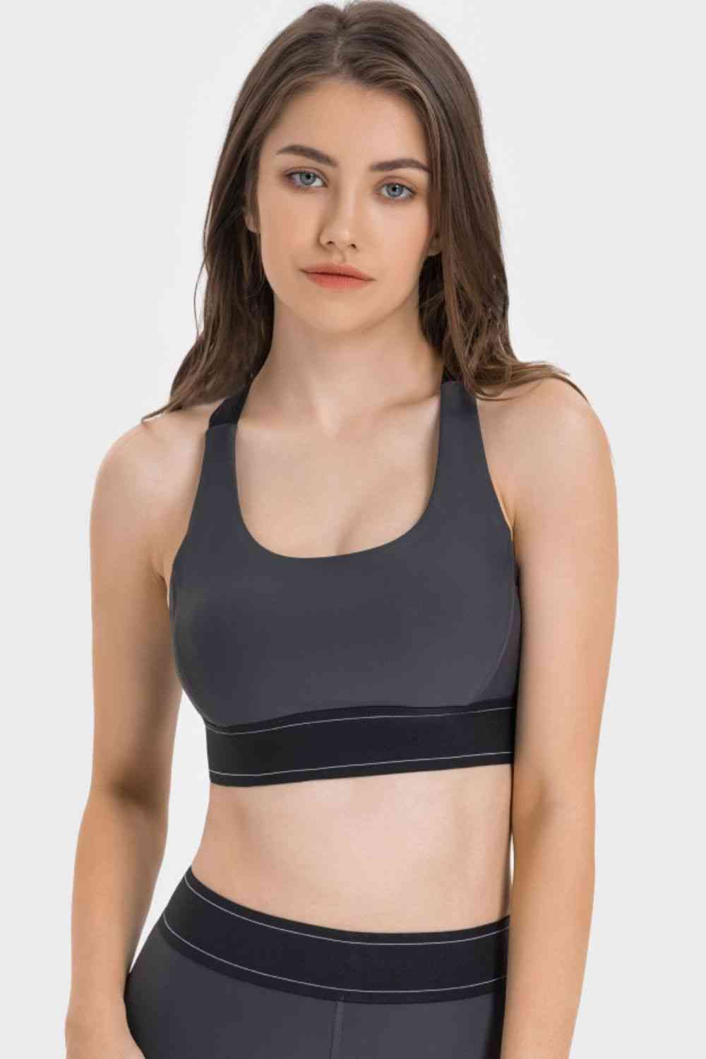 Contrast Sports Bra - Ladyez