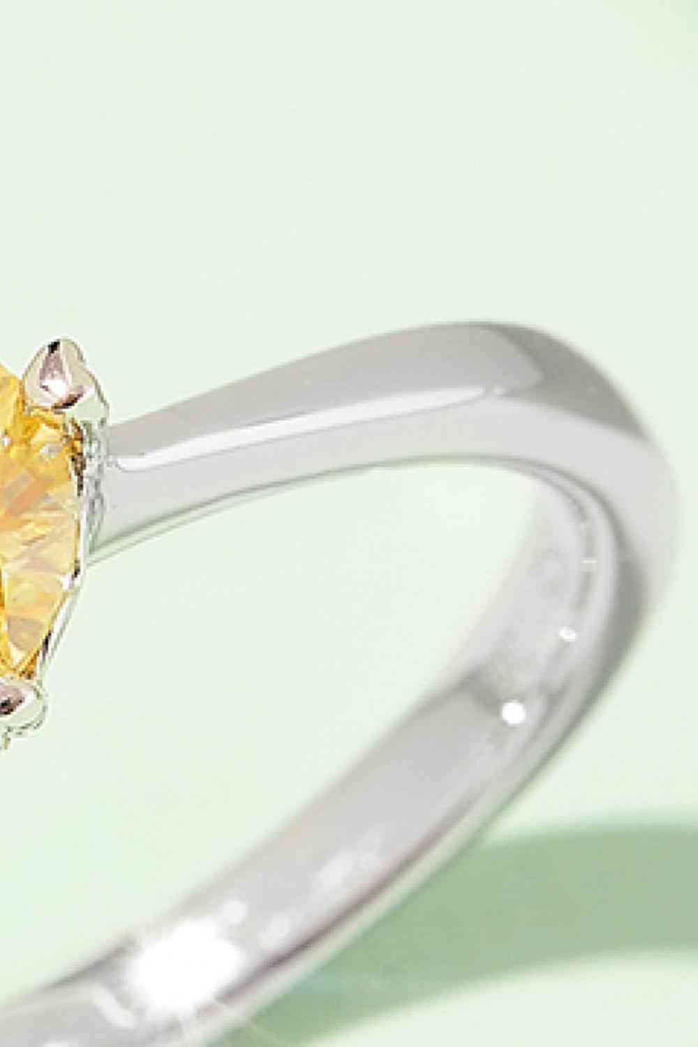 1 Carat Moissanite 925 Sterling Silver Solitaire Ring - Ladyez