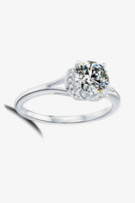 1 Carat Moissanite Split Shank Ring - Ladyez