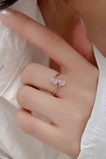 High Quality Natural Moonstone 925 Sterling Silver Toi Et Moi Ring - Ladyez