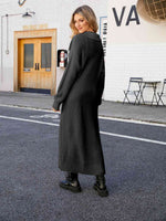 Full Size Collared Open Front Duster Cardigan - Ladyez