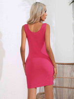 Scoop Neck Sleeveless Bodycon Dress - Ladyez