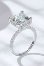 5.52 Carat Moissanite Side Stone Ring - Ladyez