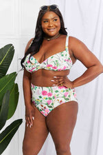 Marina West Swim Take A Dip Twist High-Rise Bikini in Cream - Ladyez