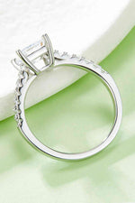 1.21 Carat Moissanite 925 Sterling Silver Side Stone Ring - Ladyez