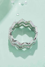 Adored Moissanite Zigzag Stacking Rings - Ladyez