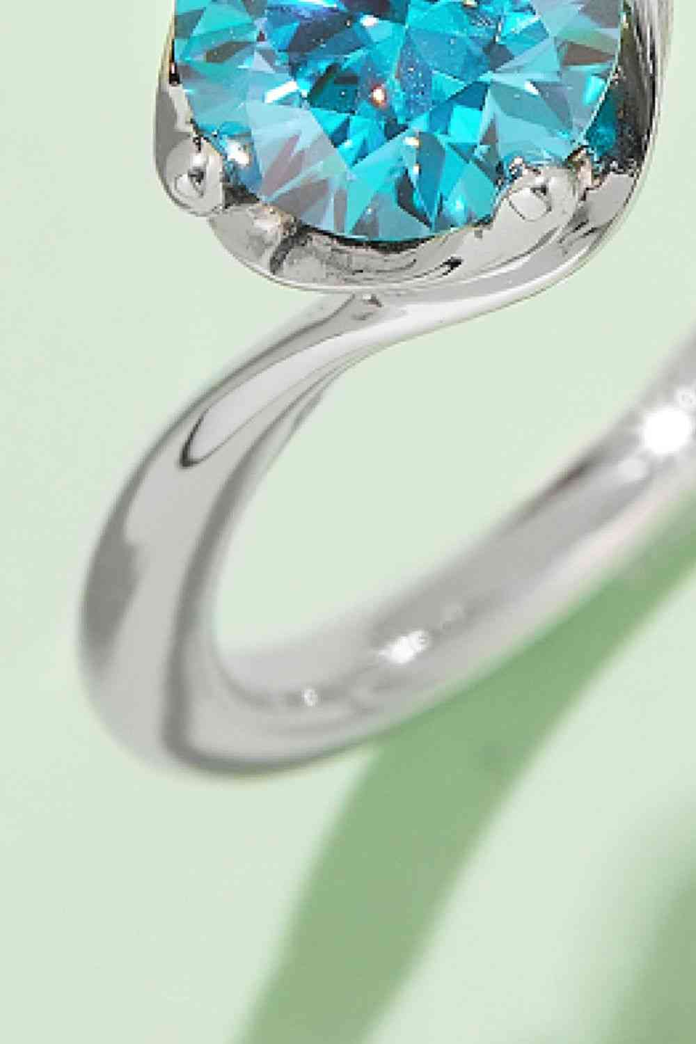 1 Carat Moissanite 925 Sterling Silver Solitaire Ring - Ladyez