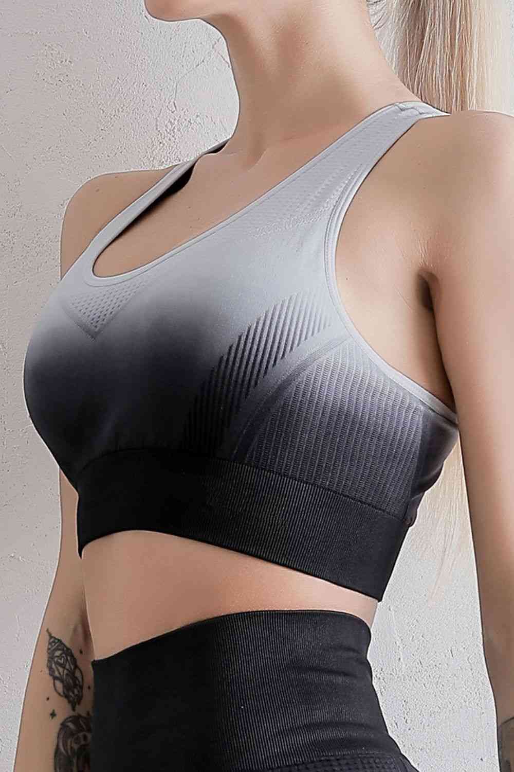 Gradient Racerback Sports Bra - Ladyez