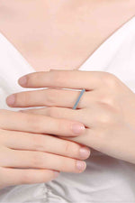 Moissanite 925 Sterling Silver Half-Eternity Ring - Ladyez