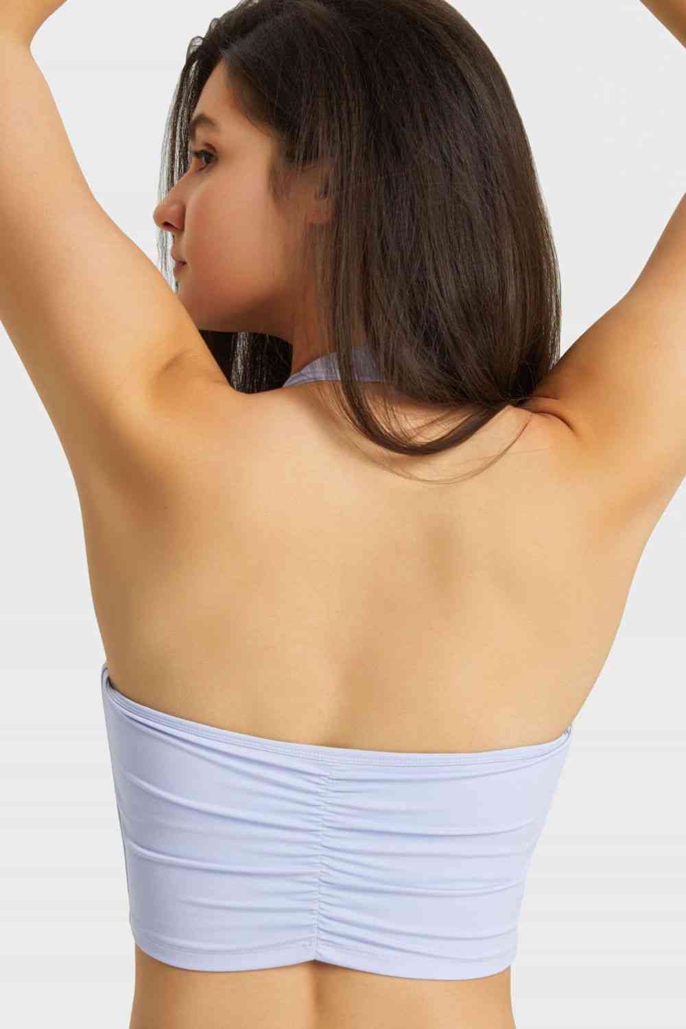 Breathable Halter Neck Sports Bra - Ladyez