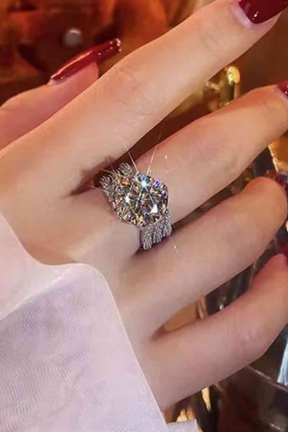 Adored 3 Carat Moissanite Three-Layer Ring - Ladyez