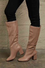 East Lion Corp Block Heel Knee High Boots - Ladyez