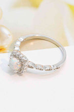 925 Sterling Silver Inlaid Opal Ring - Ladyez