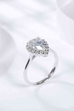 1.5 Carat Moissanite Teardrop Ring - Ladyez