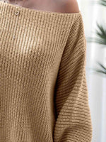 Rib-Knit Mini Sweater Dress - Ladyez