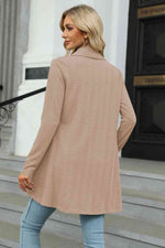 Open Front Long Sleeve Cardigan - Ladyez