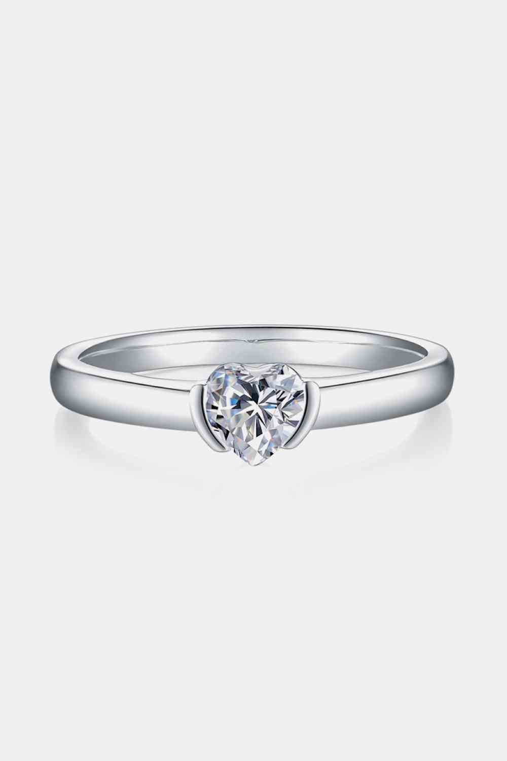 Moissanite 925 Sterling Silver Solitaire Ring - Ladyez