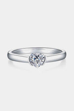 Moissanite 925 Sterling Silver Solitaire Ring - Ladyez