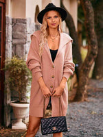 Dropped Shoulder Long Sleeve Cardigan - Ladyez