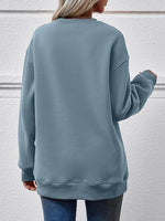 THE HELL I WON'T Round Neck Long Sleeve Sweatshirt - Ladyez