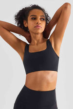 Square Neck Sports Bra - Ladyez