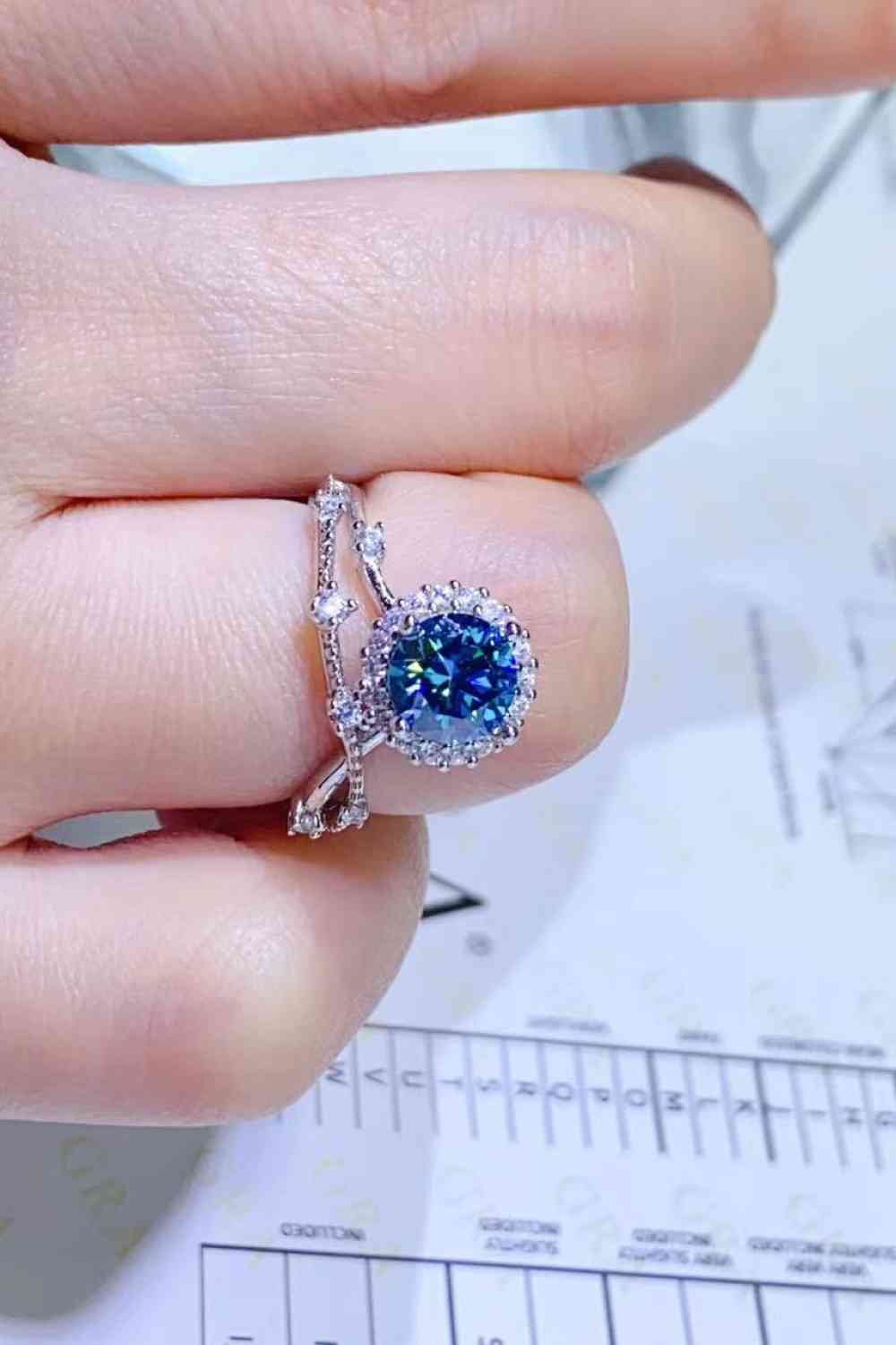 1 Carat Moissanite 925 Sterling Silver Ring - Ladyez