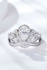 1.5 Carat Moissanite Crown-Shaped Ring - Ladyez