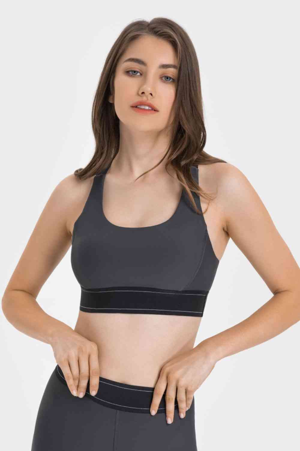 Contrast Sports Bra - Ladyez