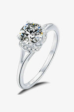 1 Carat Moissanite Split Shank Ring - Ladyez