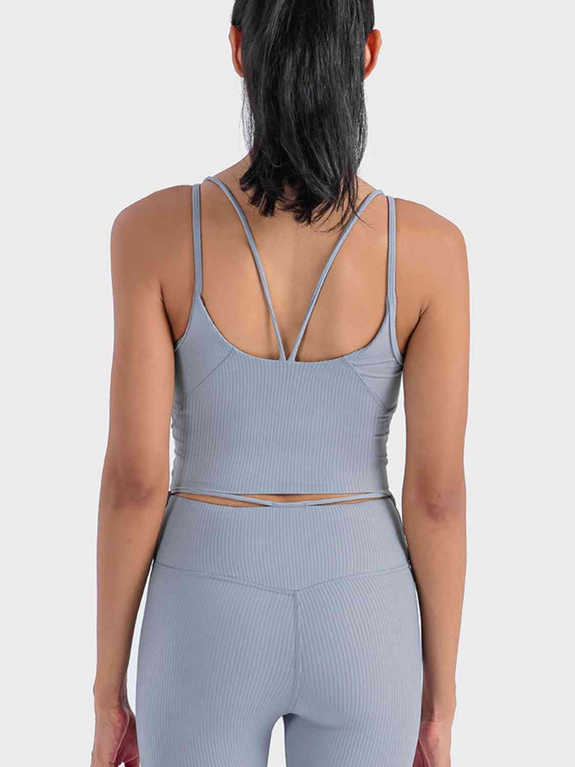 Double Strap Ribbed Sports Cami - Ladyez