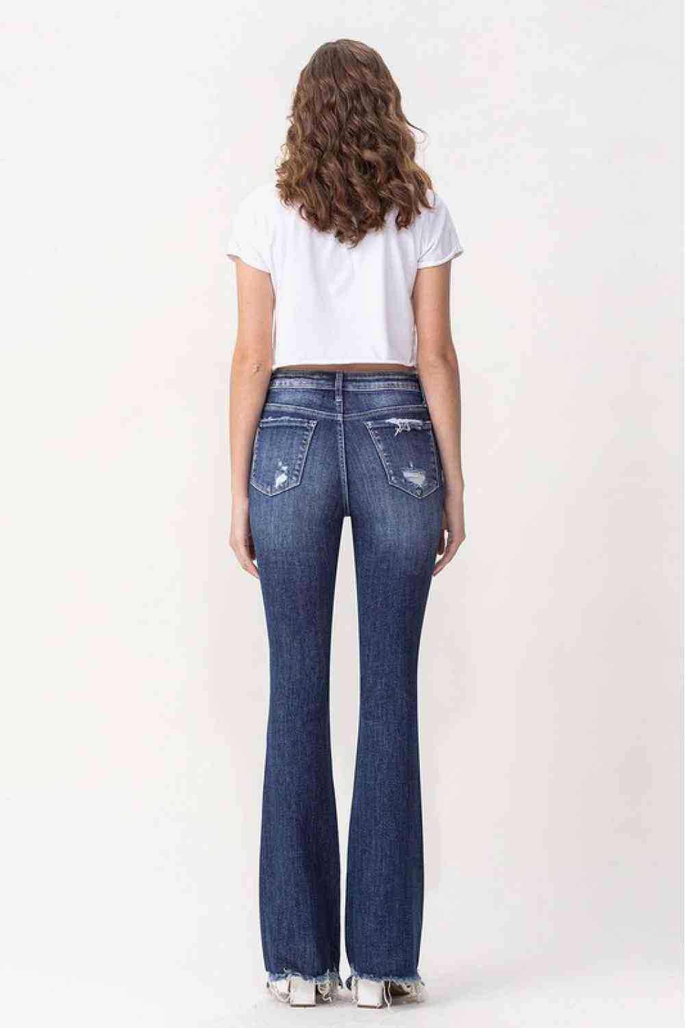 Vervet by Flying Monkey Luna Full Size High Rise Flare Jeans - Ladyez