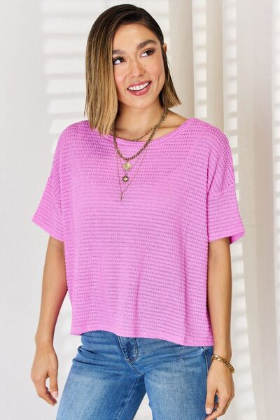 Zenana Full Size Round Neck Short Sleeve T-Shirt - Ladyez