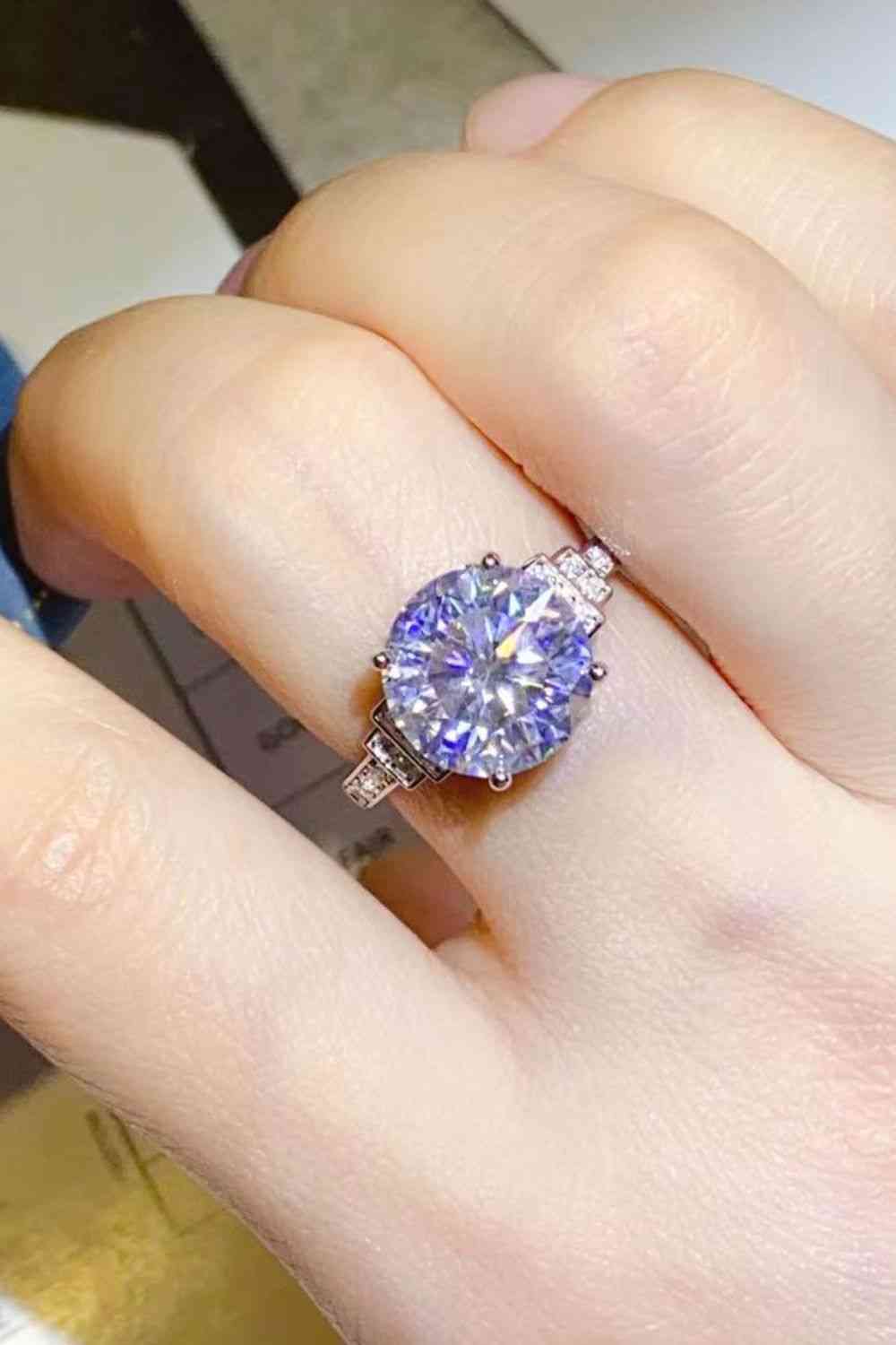 5 Carat Moissanite 925 Sterling Silver Ring - Ladyez