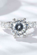 5 Carat Moissanite Side Stone Ring - Ladyez