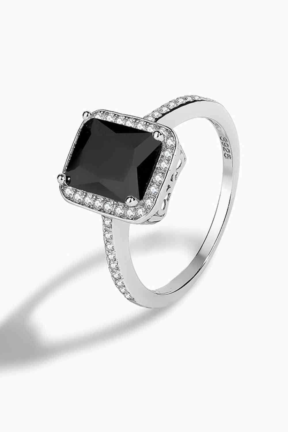 Platinum-Plated Agate Ring - Ladyez