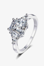 3 Carat Moissanite 925 Sterling Silver Rhodium-Plated Ring - Ladyez