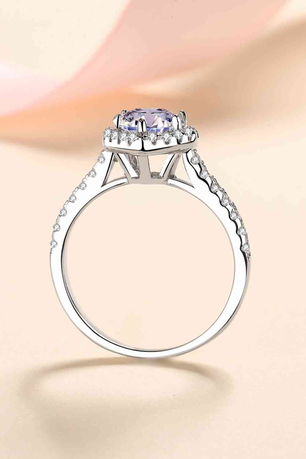 1 Carat Moissanite Heart-Shaped Ring - Ladyez