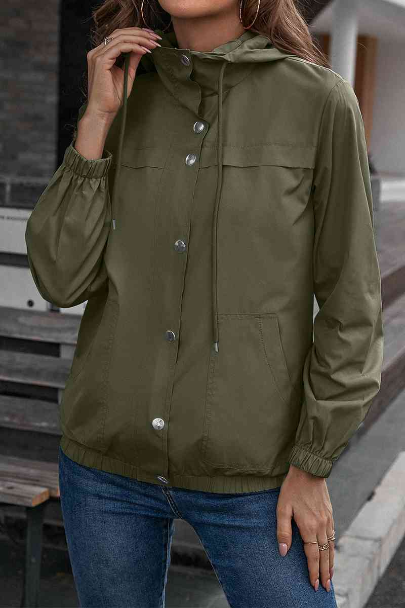 Button-Down Long Sleeve Sports Jacket - Ladyez