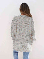 Multicolored Open Front Cardigan - Ladyez