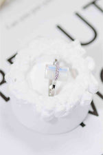 Natural Moonstone Platinum-Plated Ring - Ladyez