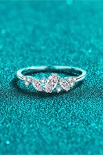 Adored Moissanite Rhodium-Plated Ring - Ladyez