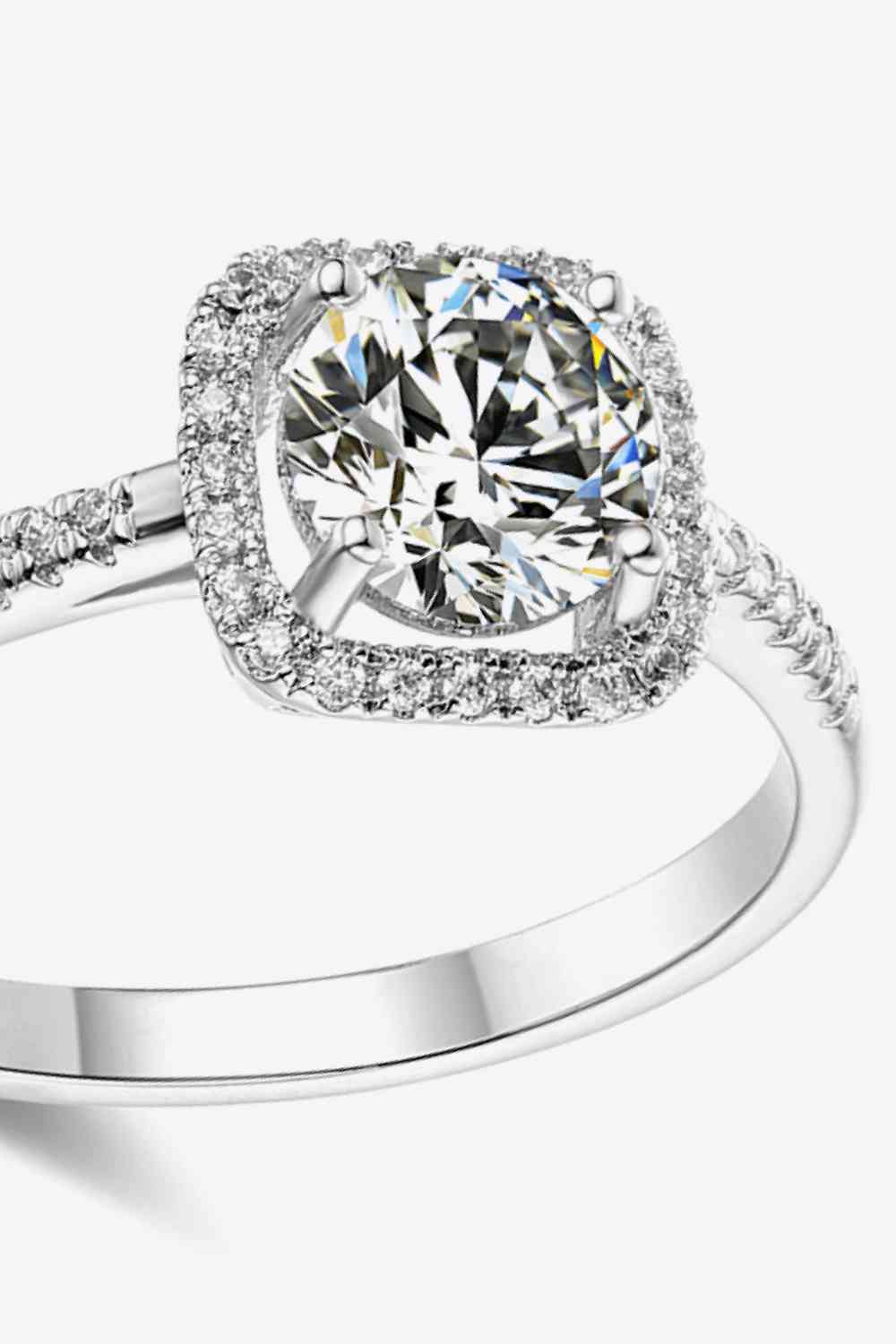 1 Carat Moissanite Zircon Ring - Ladyez