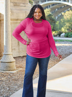 Basic Bae Full Size Round Neck Long Sleeve T-Shirt - Ladyez