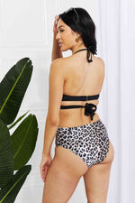 Marina West Swim Summer Splash Halter Bikini Set in Black - Ladyez