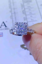Adored 1 Carat Moissanite Square Ring - Ladyez