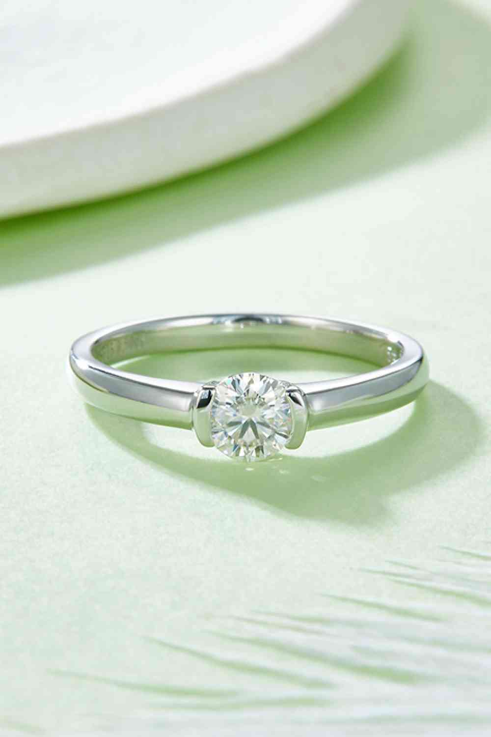 Moissanite 925 Sterling Silver Solitaire Ring - Ladyez