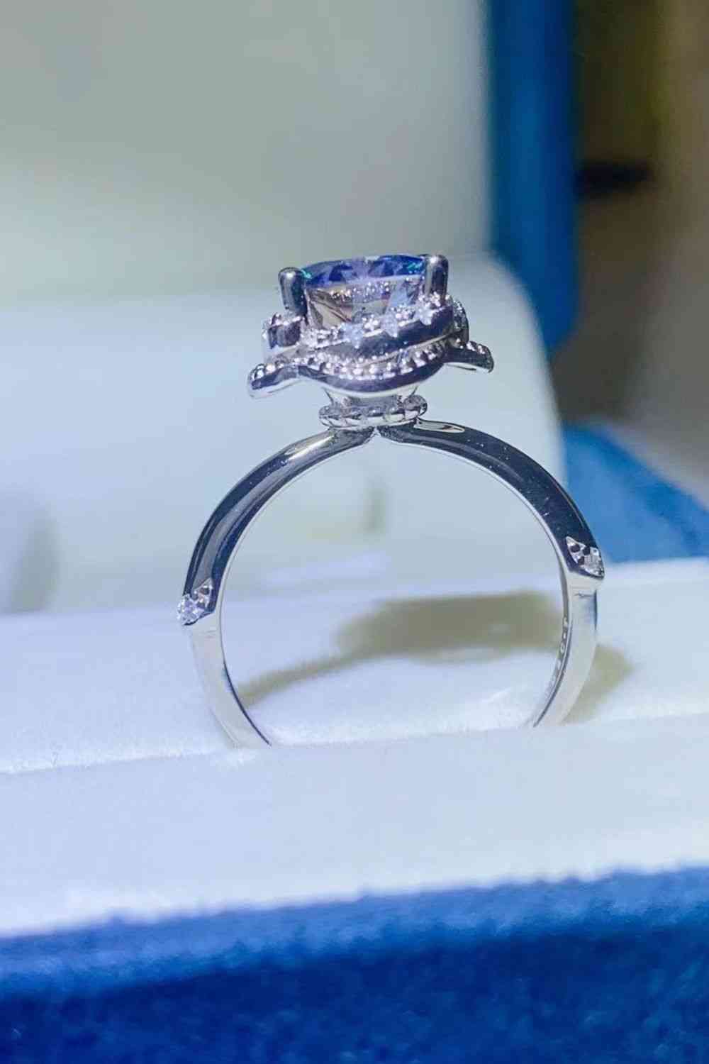 2 Carat Moissanite Contrast 925 Sterling Silver Ring - Ladyez