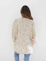 Multicolored Open Front Cardigan - Ladyez