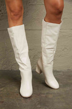 East Lion Corp Block Heel Knee High Boots - Ladyez