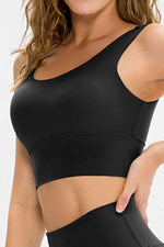 Scoop Neck Long Sports Bra - Ladyez
